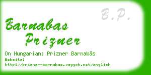 barnabas prizner business card